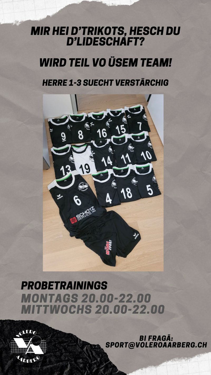 Verstärkung Volero Aarberg