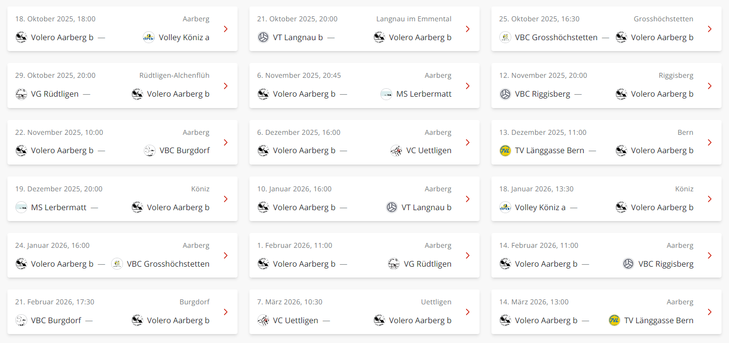 Spiele Damen 3. Liga b